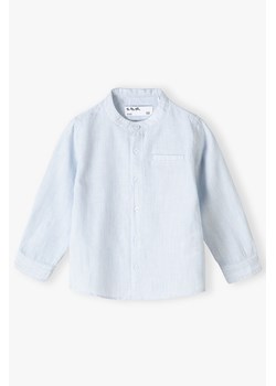Niebieska bawełniana koszula niemowlęca ze sklepu 5.10.15 w kategorii Kaftaniki i bluzki - zdjęcie 170492722