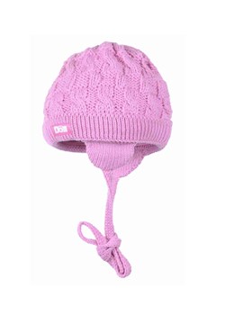 Czapka wiązana dla niemowląt różowa ze sklepu 5.10.15 w kategorii Czapki dziecięce - zdjęcie 170492860