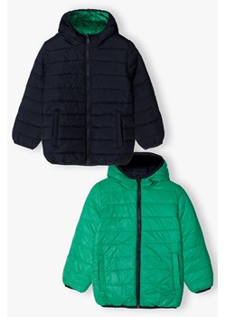 Dwustronna pikowana kurtka dla dziecka - zielono granatowa ze sklepu 5.10.15 w kategorii Kurtki chłopięce - zdjęcie 170492943