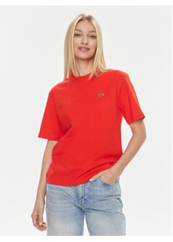 Lacoste T-Shirt TF7215 Czerwony Slim Fit ze sklepu MODIVO w kategorii Bluzki damskie - zdjęcie 170493481