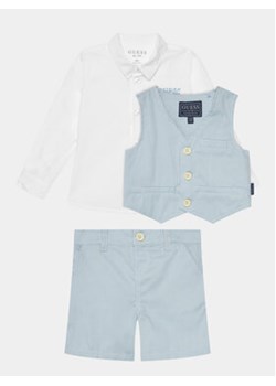 Guess Komplet koszula, kamizelka i spodnie materiałowe I4RG28 WF7I0 Niebieski Regular Fit ze sklepu MODIVO w kategorii Ubranka do chrztu - zdjęcie 170493593