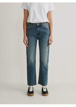 Reserved - Jeansy straight z wysokim stanem - indigo jeans ze sklepu Reserved w kategorii Jeansy damskie - zdjęcie 170493871