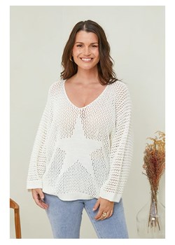 Curvy Lady Sweter w kolorze białym ze sklepu Limango Polska w kategorii Swetry damskie - zdjęcie 170496840