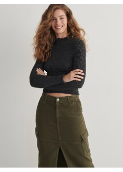 Reserved - Dopasowany sweter - ciemnoszary ze sklepu Reserved w kategorii Swetry damskie - zdjęcie 170498951