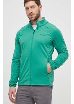 Marmot bluza sportowa Leconte kolor zielony gładka ze sklepu ANSWEAR.com w kategorii Bluzy męskie - zdjęcie 170501104