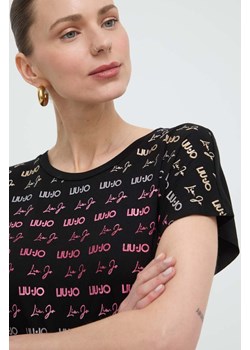 Liu Jo t-shirt damski kolor czarny ze sklepu ANSWEAR.com w kategorii Bluzki damskie - zdjęcie 170501570