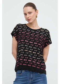 Liu Jo t-shirt damski kolor czarny ze sklepu ANSWEAR.com w kategorii Bluzki damskie - zdjęcie 170501573