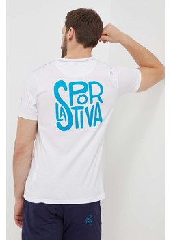 LA Sportiva t-shirt Back Logo męski kolor biały z nadrukiem F04000000 ze sklepu ANSWEAR.com w kategorii T-shirty męskie - zdjęcie 170501640