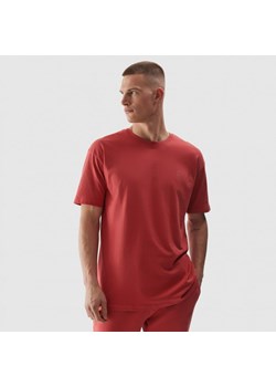 Męski t-shirt oversize z bawełny organicznej 4F 4FWSS24TTSHM1286 - czerwony ze sklepu Sportstylestory.com w kategorii T-shirty męskie - zdjęcie 170502254