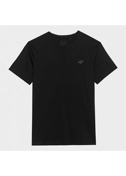 Męski t-shirt basic 4F 4FWSS24TTSHM1154 - czarny ze sklepu Sportstylestory.com w kategorii T-shirty męskie - zdjęcie 170502264