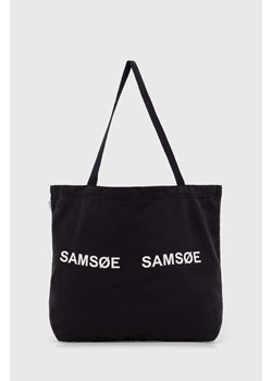 Samsoe Samsoe torebka FRINKA kolor czarny F20300113 ze sklepu PRM w kategorii Torby materiałowe - zdjęcie 170502713