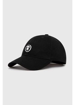 AAPE czapka z daszkiem bawełniana Cotton kolor czarny z aplikacją ACP4865 ze sklepu PRM w kategorii Czapki z daszkiem męskie - zdjęcie 170502731