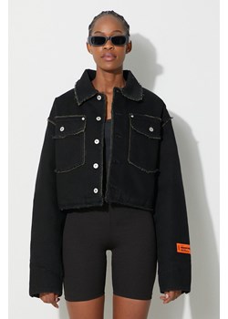 Heron Preston kurtka jeansowa Rebuilt Denim Jacket damska kolor czarny przejściowa oversize HWYE013F23DEN0011000 ze sklepu PRM w kategorii Kurtki damskie - zdjęcie 170502761