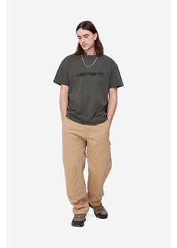 Carhartt WIP t-shirt bawełniany S/S Duster T-Shirt kolor czarny z aplikacją I030110-YUCCA ze sklepu PRM w kategorii T-shirty męskie - zdjęcie 170502973