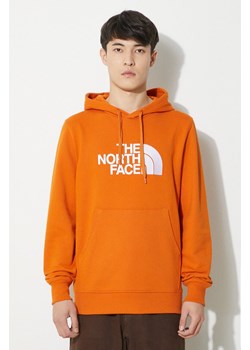 The North Face bluza bawełniana M Light Drew Peak Pullover Hoodie męska kolor pomarańczowy z kapturem z aplikacją NF00A0TEPCO1 ze sklepu PRM w kategorii Bluzy męskie - zdjęcie 170503033