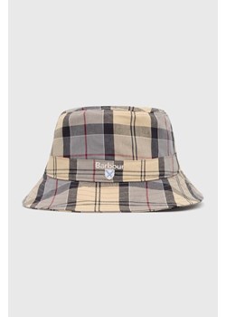 Barbour kapelusz bawełniany Tartan Bucket Hat kolor beżowy bawełniany MHA0618 ze sklepu PRM w kategorii Kapelusze męskie - zdjęcie 170503080