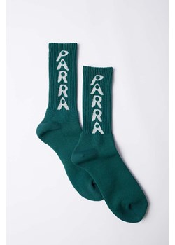 by Parra skarpetki Hole Logo Crew Socks męskie kolor zielony 51177 ze sklepu PRM w kategorii Skarpetki męskie - zdjęcie 170503232