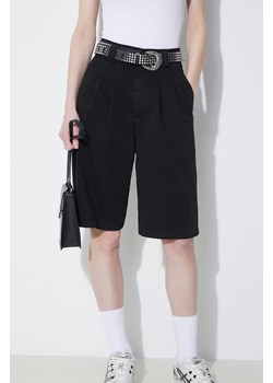 Carhartt WIP szorty bawełniane Tristin Short kolor czarny gładkie high waist I033149.89GD ze sklepu PRM w kategorii Szorty - zdjęcie 170503450
