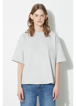 Carhartt WIP t-shirt bawełniany S/S Chester T-Shirt damski kolor szary I030656.1YEXX ze sklepu PRM w kategorii Bluzki damskie - zdjęcie 170503502