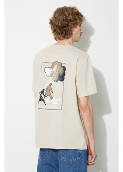 Barbour t-shirt bawełniany Portland Tee męski kolor beżowy z nadrukiem MTS1253 ze sklepu PRM w kategorii T-shirty męskie - zdjęcie 170503530