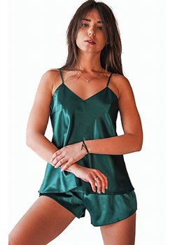 Karen piżama satynowa, Kolor zielony, Rozmiar XS, DKaren ze sklepu Intymna w kategorii Piżamy damskie - zdjęcie 170504440