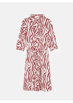 GATE Damska wzorzysta sukienka midi z paskiem 34 ze sklepu gateshop w kategorii Sukienki - zdjęcie 170505291