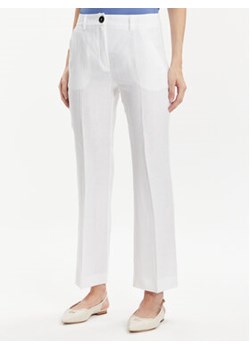 Marella Spodnie materiałowe Muschio 2413131272 Biały Regular Fit ze sklepu MODIVO w kategorii Spodnie damskie - zdjęcie 170507114