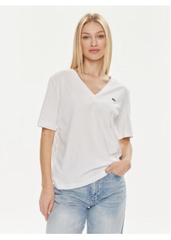 Lacoste T-Shirt TF7300 Biały Regular Fit ze sklepu MODIVO w kategorii Bluzki damskie - zdjęcie 170507543