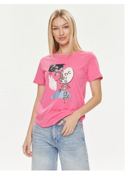 Fransa T-Shirt 20613466 Różowy Regular Fit ze sklepu MODIVO w kategorii Bluzki damskie - zdjęcie 170507682