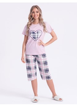 Piżama damska 265ULR - różowa ze sklepu Edoti w kategorii Piżamy damskie - zdjęcie 170509320