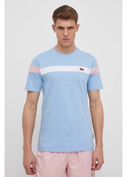 Ellesse t-shirt bawełniany Caserio T-Shirt męski kolor niebieski wzorzysty SHR17433 ze sklepu ANSWEAR.com w kategorii T-shirty męskie - zdjęcie 170510521