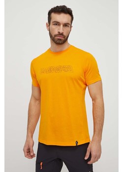 LA Sportiva t-shirt Outline męski kolor pomarańczowy z nadrukiem F28102102 ze sklepu ANSWEAR.com w kategorii T-shirty męskie - zdjęcie 170510541