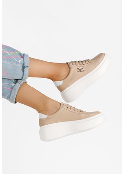 Khaki sneakersy na platformie Caliana ze sklepu Zapatos w kategorii Trampki damskie - zdjęcie 170510620