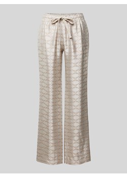 Spodnie materiałowe z szeroką nogawką i wzorem na całej powierzchni model ‘POMY’ ze sklepu Peek&Cloppenburg  w kategorii Spodnie damskie - zdjęcie 170512260