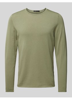 Sweter z dzianiny w jednolitym kolorze model ‘RIKONO’ ze sklepu Peek&Cloppenburg  w kategorii Swetry męskie - zdjęcie 170512271