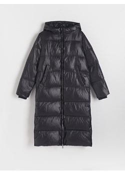 Reserved - Płaszcz z naturalnym puchem - czarny ze sklepu Reserved w kategorii Płaszcze damskie - zdjęcie 170521654