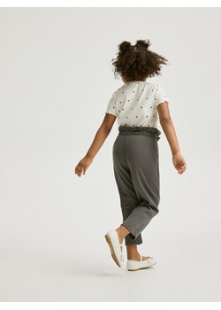 Reserved - Dzianinowe spodnie z kokardką - ciemnoszary ze sklepu Reserved w kategorii Spodnie i półśpiochy - zdjęcie 170522080
