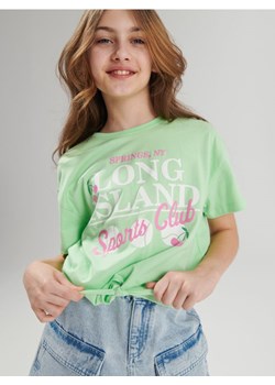 Sinsay - Koszulka z nadrukiem - zielony ze sklepu Sinsay w kategorii Bluzki dziewczęce - zdjęcie 170522681