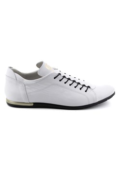 Buty sportowe męskie skórzane 2123 białe ze sklepu butyolivier w kategorii Półbuty męskie - zdjęcie 170524581