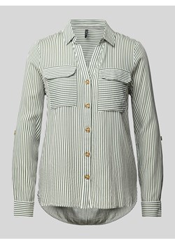 Bluzka koszulowa z nakładanymi kieszeniami z patką na piersi model ‘BUMPY’ ze sklepu Peek&Cloppenburg  w kategorii Koszule damskie - zdjęcie 170524931