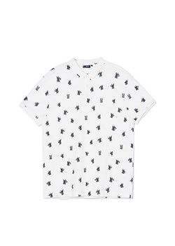 Cropp - Kremowa koszulka polo z nadrukiem - kremowy ze sklepu Cropp w kategorii T-shirty męskie - zdjęcie 170526271