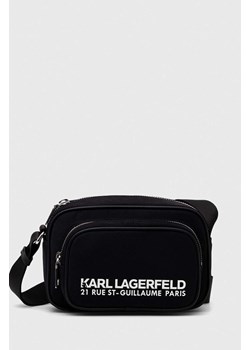 Karl Lagerfeld saszetka kolor czarny ze sklepu ANSWEAR.com w kategorii Saszetki - zdjęcie 170526834