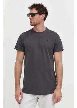 G-Star Raw t-shirt męski kolor szary gładki ze sklepu ANSWEAR.com w kategorii T-shirty męskie - zdjęcie 170527441
