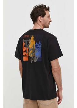 G-Star Raw t-shirt bawełniany męski kolor czarny z nadrukiem ze sklepu ANSWEAR.com w kategorii T-shirty męskie - zdjęcie 170527451