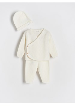 Reserved - Bawełniany zestaw - złamana biel ze sklepu Reserved w kategorii Komplety niemowlęce - zdjęcie 170527640