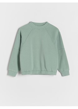 Reserved - Bluza z przeszyciami - zielony ze sklepu Reserved w kategorii Bluzy dziewczęce - zdjęcie 170527703
