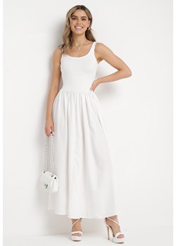 Biała Rozkloszowana Sukienka Długa na Ramiączkach Dalyssa ze sklepu Born2be Odzież w kategorii Sukienki - zdjęcie 170528730