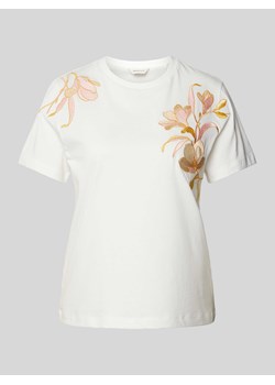 T-shirt z kwiatowymi haftami ze sklepu Peek&Cloppenburg  w kategorii Bluzki damskie - zdjęcie 170529961