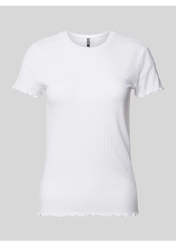 T-shirt z prążkowaniem model ‘NICCA’ ze sklepu Peek&Cloppenburg  w kategorii Bluzki damskie - zdjęcie 170530111