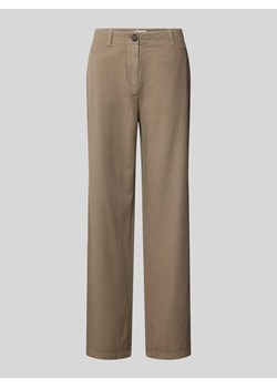 Spodnie materiałowe o kroju regular fit ze szlufkami na pasek ze sklepu Peek&Cloppenburg  w kategorii Spodnie damskie - zdjęcie 170530300